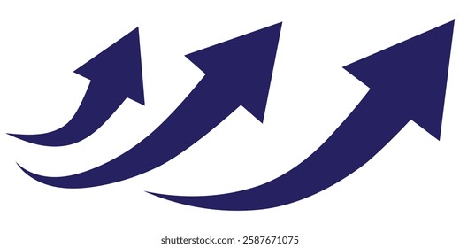 blue arrow icon on white background. flat style. arrow icon for your web site design, logo, app, UI. arrow indicated the direction symbol. curved arrow sign