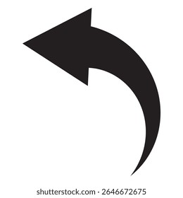 Blue Arrow icon. blue arrow icon on white background. flat style. arrow icon for your web site design, logo, app, UI. curved arrow sign. Vector illustration.