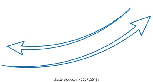 icono de flecha azul sobre fondo blanco. estilo plano. icono de flecha para el diseño de su Sitio web, logotipo, App, interfaz de usuario. flecha indica el símbolo de dirección. EPS 10