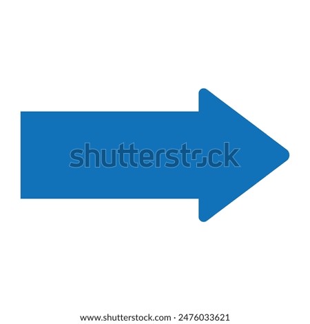 blue arrow icon on white background. flat style. abstract blue arrow sign. blue arrow for your web site design, logo, app, UI. Vector illustration. Eps file 3.