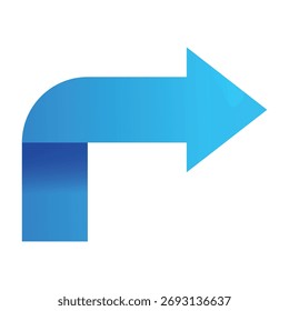 Blue arrow icon, pointing right