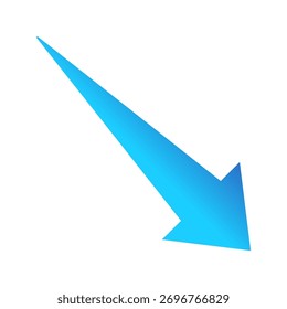 Blaues Pfeilsymbol, nach rechts zeigend