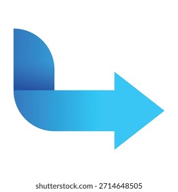Icono de flecha azul, apuntando a la derecha