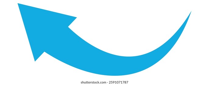 Blue arrow icon. Arrow sign. Flat style icons. set of Blue curve arrow icon vectors. long arrow icon vector illustration.