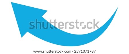 Blue arrow icon. Arrow sign. Flat style icons. set of Blue curve arrow icon vectors. long arrow icon vector illustration.