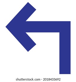 Icono de flecha azul hacia la parte superior derecha
