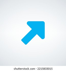 Blue arrow indicates the direction. arrow icon. Stock vector illustration isolated