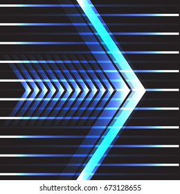 Blue arrow light speed technology design modern futuristic creative background vector illustration.