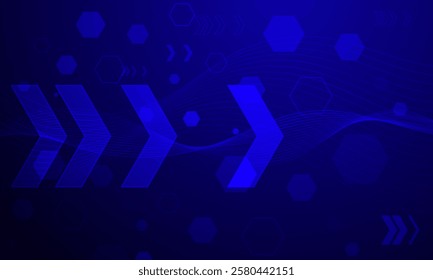 blue arrow lines high technology connecting cyberspace abstract background