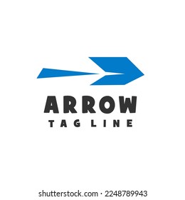 
Blue Arrow Logo, Turn Right Vector