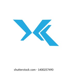 Blue Arrow Logo Vector Illustration