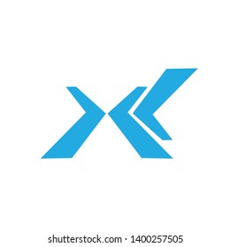 Blue Arrow Logo Vector Illustration