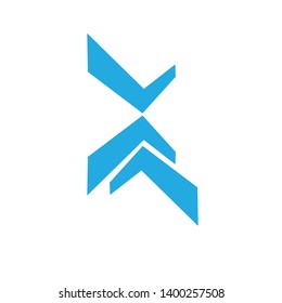 Blue Arrow Logo Vector Illustration