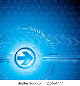 Blue arrow motion with Business background