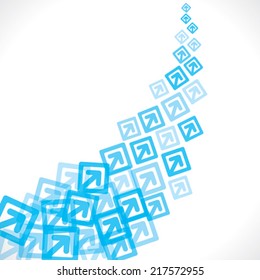 Blue Arrow Move Up Background Vector