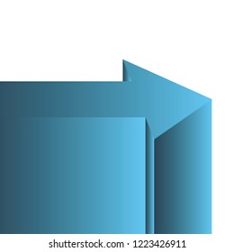 blue arrow on white background