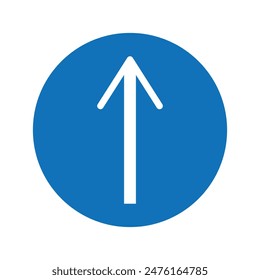 blue up arrow on white background. up arrow sign. up arrow icon. Vector illustration. Eps file 176.