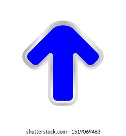blue arrow pointing up isolated on white background, clip art blue arrow icon pointing to up, arrow symbol indicates blue direction pointing to up, illustrations 3d arrow buttons up point
