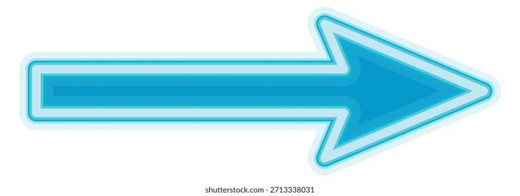 Una flecha azul que apunta a la derecha