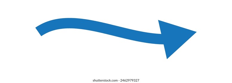 blue arrow pointing right side flat show right direction