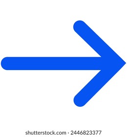 blue arrow sign, arrow right, vector illustration.