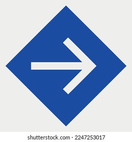 Blue Arrow Sign Vector illustration