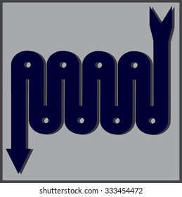 blue arrow. Vector