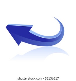 Blue arrow. Vector
