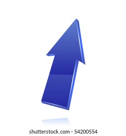 Blue arrow. Vector