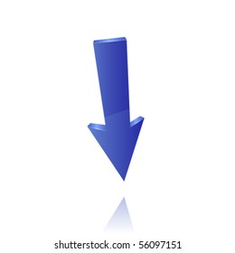 Blue arrow. Vector