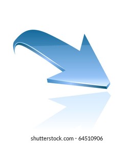 Blue arrow. Vector