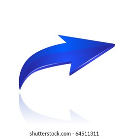 Blue Arrow Vector Stock Vector (Royalty Free) 64511311 | Shutterstock