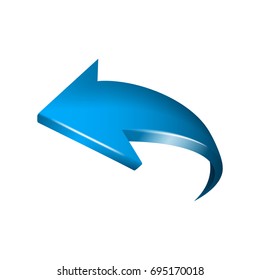 Blue arrow. Vector.