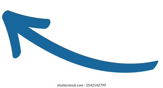 colección azul del Vector de la flecha aislada en un fondo blanco
