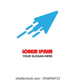 blue arrow vector illustration, great for internet icons and logos