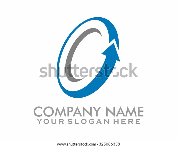 Blue Arrow Wheel Rotate Spin Logo Stock Vector (Royalty Free) 325086338