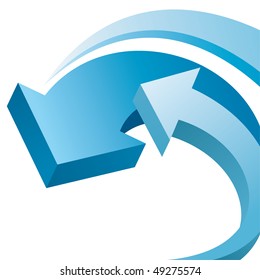 blue arrows
