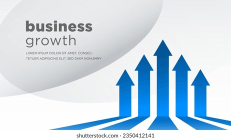 blue arrows of business sale growth