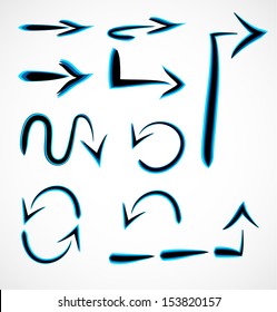 blue arrows collection