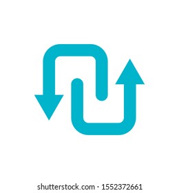 blue arrows icon design, Direction web forward direction web forward infographic and pointer theme Vector illustration
