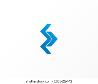 logotipo de flechas azules y plantilla de diseño de ilustraciones vectoriales de iconos