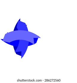 Blue arrows, white background for your text and logo. Outbox

