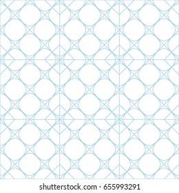 Blue Art deco seamless background.