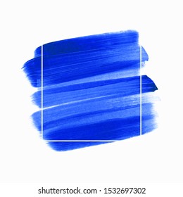 Blue Art Design brush stroke paint abstract background - Vector.