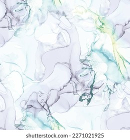 Blue Art Tile. Wall Marble Background. Lavender Water Color Watercolor. Floor Seamless Repeat. Gold Alcohol Ink Marble. Blue Gradient Watercolor. Luxury Seamless Template Green Water Color Repeat.