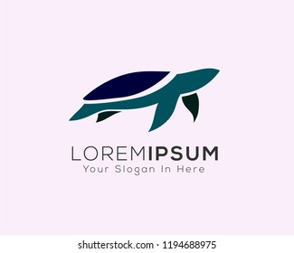 blue art Turtle logo, blue Tortoise logo