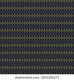 Blue Artdeco Seamless Pattern. Vector Illustration of Stylish Geometrical Background.    