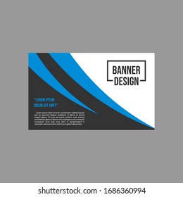 blue artistic banner template design. simple, modern and can be used immediately.