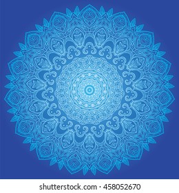 blue artistic mandala B