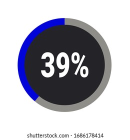 blue and ash color circle percentage showing 39 % ready to use for web design
